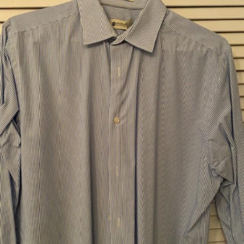 Three (3) Haggar 100% Cotton Dress Shirts Fitted  16/32/33 - Picture 2 of 4